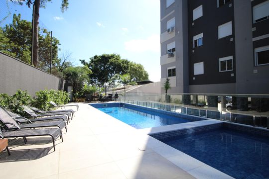 Área comum - Piscina de apartamento para alugar com 2 quartos, 50m² em Jardim Sabará, Porto Alegre