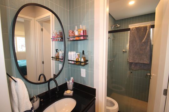 Banheiro de apartamento à venda com 1 quarto, 41m² em Santana, São Paulo
