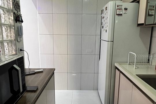 Cozinha de apartamento à venda com 2 quartos, 46m² em Utinga, Santo André