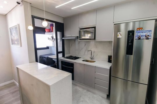 Cozinha - Armários de apartamento para alugar com 1 quarto, 36m² em Umarizal, São Paulo