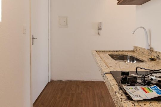 Cozinha e Área de Serviço de apartamento à venda com 1 quarto, 43m² em Centro Histórico, Porto Alegre