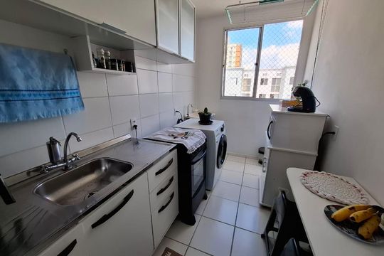 Cozinha de apartamento à venda com 2 quartos, 44m² em Parque Ipe, São Paulo