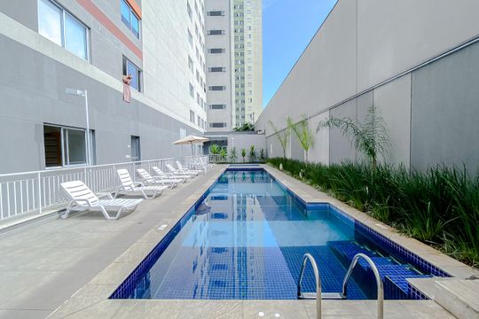 Área comum - Piscina de kitnet/studio à venda com 1 quarto, 19m² em Brás, São Paulo
