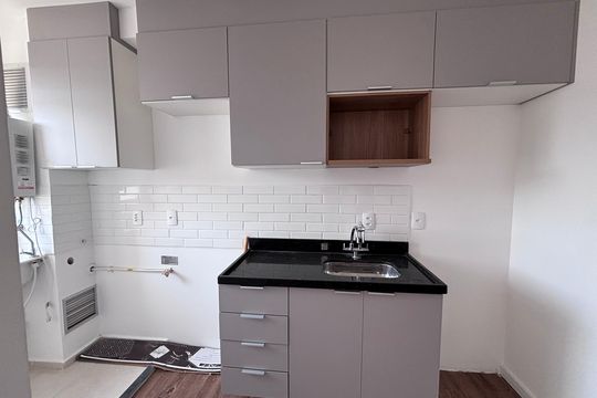 Cozinha de apartamento à venda com 2 quartos, 46m² em Recreio dos Bandeirantes, Rio de Janeiro