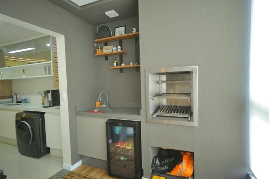 Varanda - Living  de apartamento à venda com 3 quartos, 77m² em Vila Marlene, São Bernardo do Campo