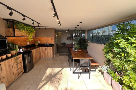 Área externa de apartamento à venda com 2 quartos, 135m² em Carmo, Belo Horizonte