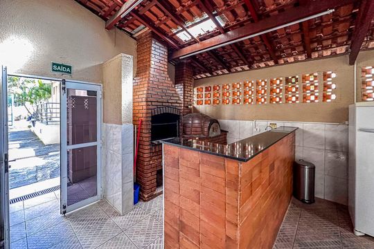 Área comum - Churrasqueira de apartamento à venda com 3 quartos, 55m² em Vila Palmares, Santo André