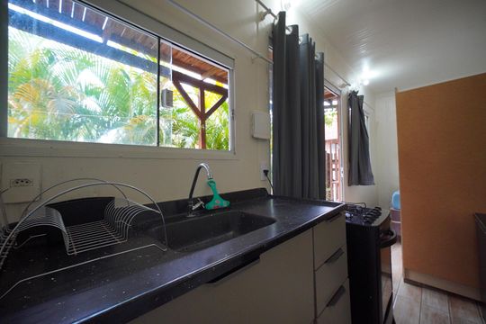 Sala - Cozinha de casa para alugar com 1 quarto, 55m² em Rio Tavares, Florianópolis