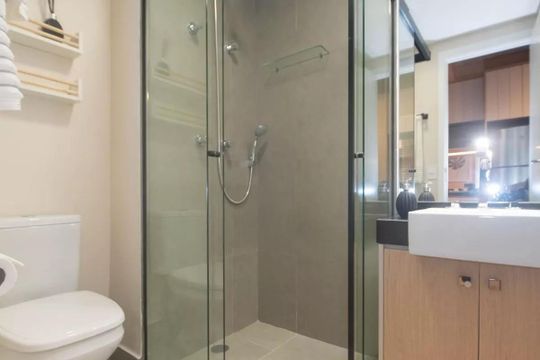 Banheiro de kitnet/studio à venda com 1 quarto, 25m² em Brooklin, São Paulo