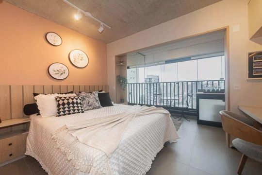 Quarto de kitnet/studio à venda com 1 quarto, 25m² em Brooklin, São Paulo
