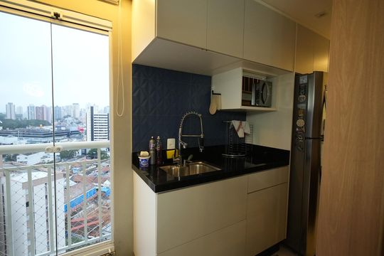 Cozinha de apartamento à venda com 2 quartos, 55m² em Casa Branca, Santo André