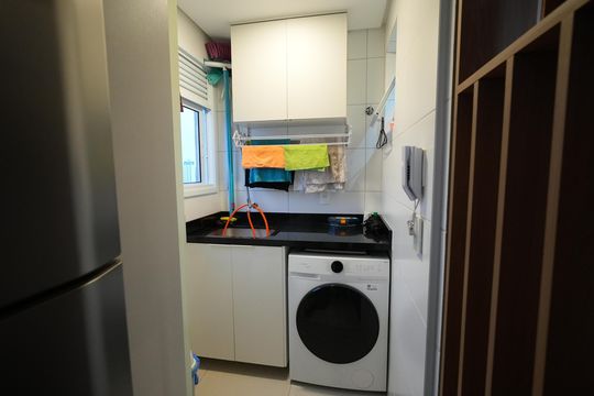 Área de Serviço de apartamento à venda com 2 quartos, 55m² em Casa Branca, Santo André