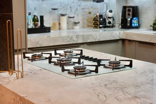 Cozinha  de apartamento à venda com 3 quartos, 90m² em Itapoã, Belo Horizonte