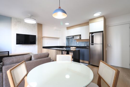 Sala de apartamento para alugar com 1 quarto, 40m² em Perdizes, São Paulo