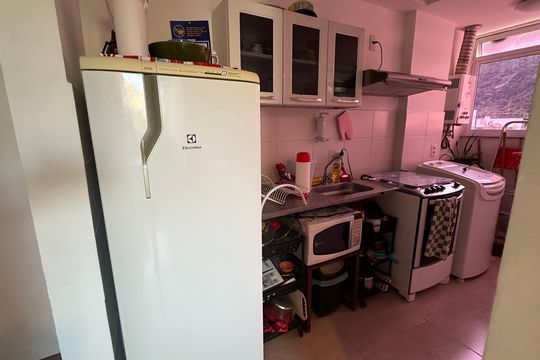 Cozinha de apartamento à venda com 3 quartos, 61m² em Vargem Grande, Rio de Janeiro