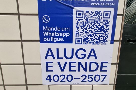 Placa de apartamento à venda com 1 quarto, 42m² em Santa Cecilia, São Paulo
