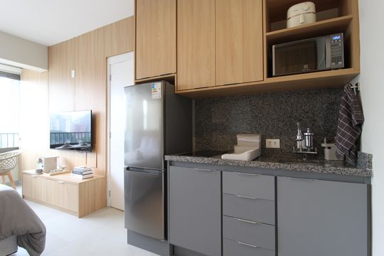 Sala/Cozinha de kitnet/studio à venda com 1 quarto, 25m² em Vila Olímpia, São Paulo