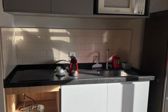Cozinha de apartamento para alugar com 1 quarto, 22m² em Jardim Paulista, São Paulo