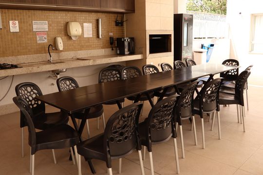 Área comum - Churrasqueira de apartamento para alugar com 2 quartos, 118m² em Jardim Goiás, Goiânia