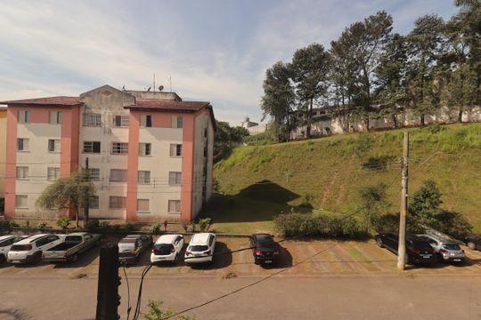 Vista da Sala de apartamento à venda com 2 quartos, 54m² em Jardim Santo André, Santo André