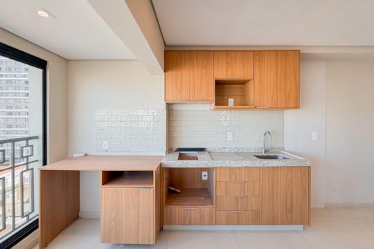 Cozinha de kitnet/studio para alugar com 1 quarto, 32m² em Vila Dom Pedro I, São Paulo