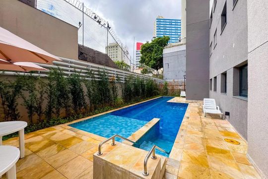 Área comum de apartamento para alugar com 1 quarto, 25m² em Sé, São Paulo