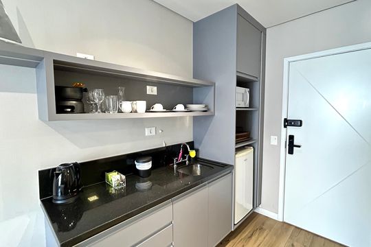 Cozinha de kitnet/studio para alugar com 1 quarto, 29m² em Macedo, Guarulhos