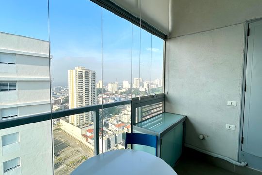 Varanda de kitnet/studio para alugar com 1 quarto, 29m² em Macedo, Guarulhos