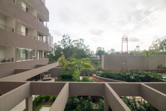 Terraço - Vista de kitnet/studio para alugar com 1 quarto, 27m² em Santo Amaro, São Paulo