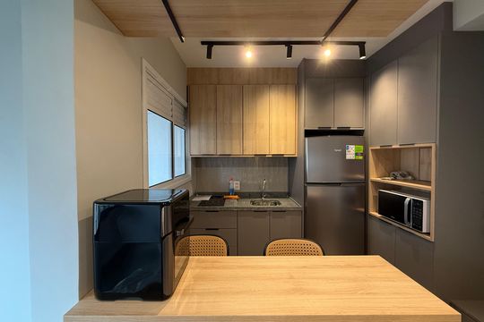 Sala/Cozinha/Quarto de kitnet/studio para alugar com 1 quarto, 31m² em Vila Buarque, São Paulo