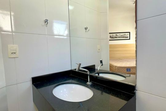 Banheiro da Suíte de kitnet/studio para alugar com 1 quarto, 33m² em Pinheiros, São Paulo