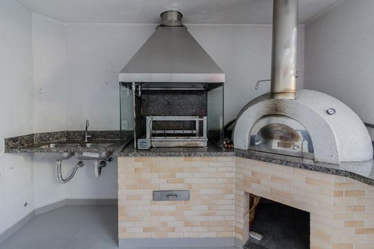Área comum - Churrasqueira de apartamento à venda com 3 quartos, 59m² em Vila Pires, Santo André