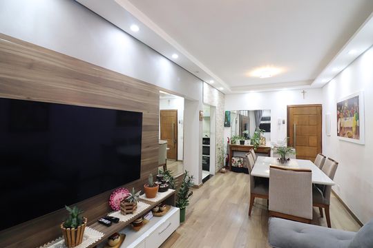 Sala  de apartamento à venda com 2 quartos, 68m² em Chácara Sergipe, São Bernardo do Campo