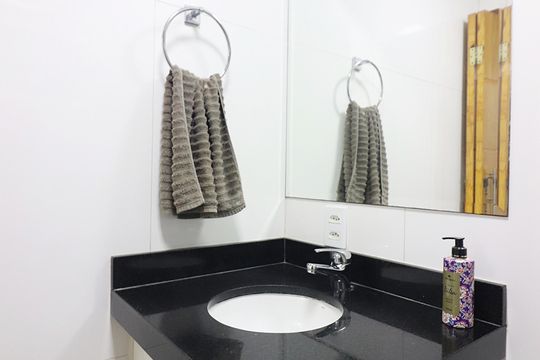 Banheiro Social de apartamento à venda com 2 quartos, 68m² em Chácara Sergipe, São Bernardo do Campo