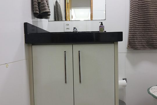Banheiro Social de apartamento à venda com 2 quartos, 68m² em Chácara Sergipe, São Bernardo do Campo