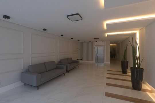 Área Comum - Hall de Entrada de apartamento para alugar com 4 quartos, 230m² em Ponta da Praia, Santos