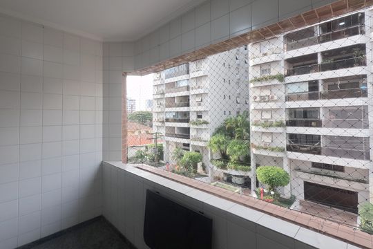 Varanda da Sala de apartamento para alugar com 4 quartos, 230m² em Ponta da Praia, Santos