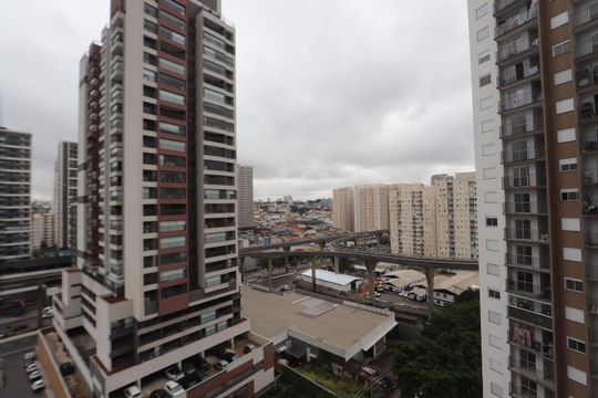 Vista da Sacada de apartamento à venda com 1 quarto, 33m² em Vila Independencia, São Paulo