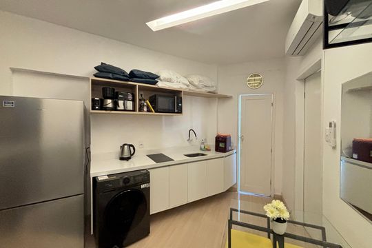 Sala/cozinha de apartamento à venda com 1 quarto, 31m² em Centro, Rio de Janeiro
