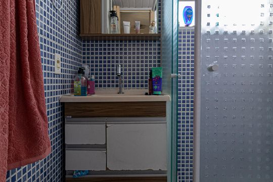 Banheiro de apartamento para alugar com 2 quartos, 49m² em Jardim Danfer, São Paulo