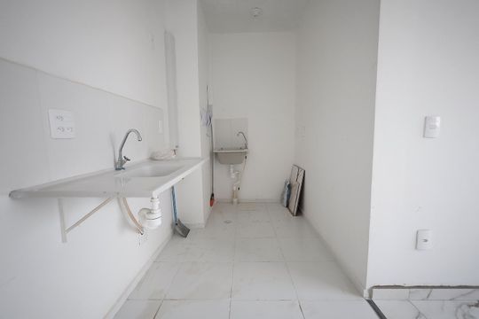 Cozinha de apartamento para alugar com 2 quartos, 32m² em Parque Erasmo Assunção, Santo André