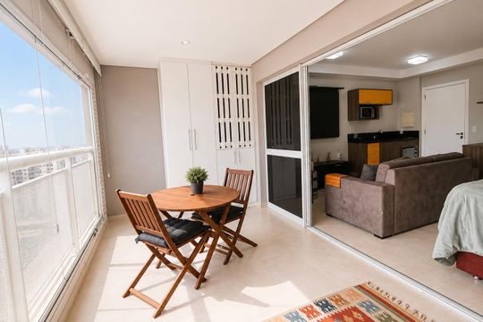 Varanda de kitnet/studio à venda com 1 quarto, 40m² em Bela Vista, São Paulo
