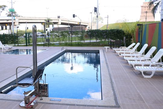 Área comum - Piscina de apartamento para alugar com 3 quartos, 61m² em Fazenda Crimeia Caveiras, Goiânia