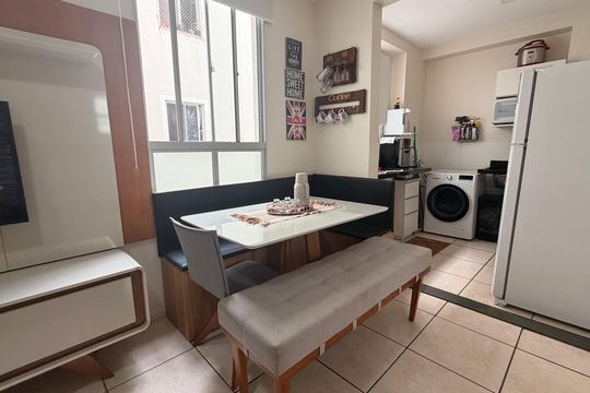 Sala de Jantar de apartamento à venda com 2 quartos, 48m² em Residencial Aquários, Goiânia
