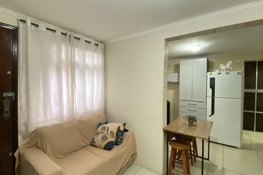 Sala de apartamento à venda com 2 quartos, 45m² em Conjunto Habitacional Padre Manoel da Nobrega, São Paulo