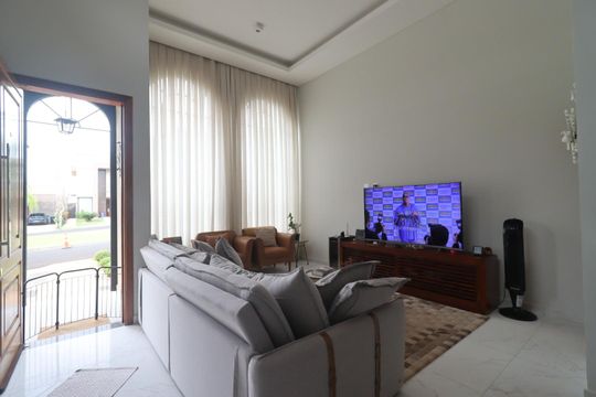 Sala de casa de condomínio para alugar com 3 quartos, 160m² em Recreio das Acacias, Ribeirão Preto