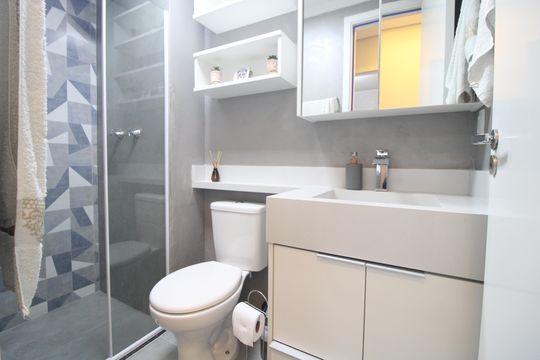 Banheiro comum de apartamento à venda com 2 quartos, 42m² em Socorro, São Paulo