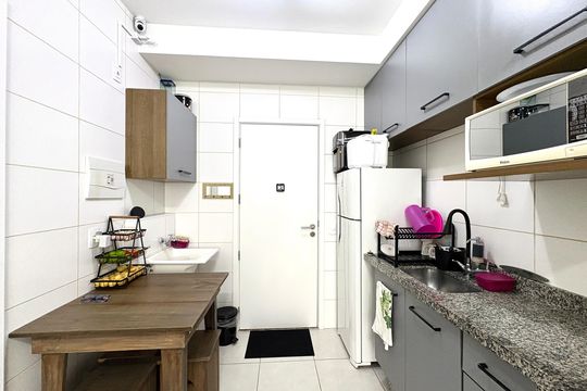 Cozinha e Área de Serviço de apartamento à venda com 1 quarto, 37m² em Vila Palmeiras, São Paulo