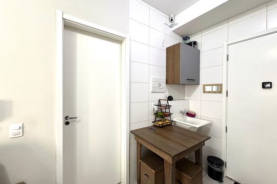 Cozinha e Área de Serviço de apartamento à venda com 1 quarto, 37m² em Vila Palmeiras, São Paulo