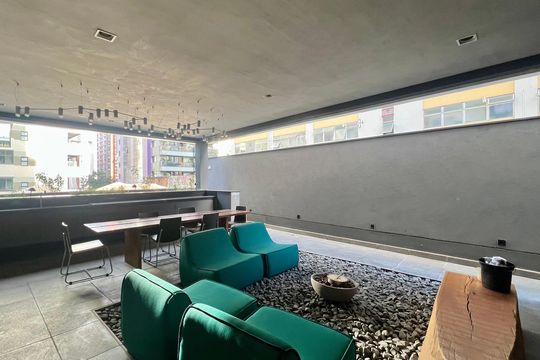 Área comum de kitnet/studio para alugar com 1 quarto, 20m² em Pinheiros, São Paulo